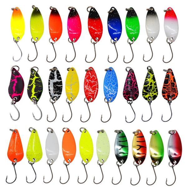 Cebos Señuelos 7910 Uds. Cebo para trucha 2.5g2.6g3g3.2g3.5g5g Cuchara de metal Señuelo de pesca Wobbler Casting Jigging Tackle Accesorios Pesca Chub 231201