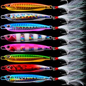 Appâts Leurres 8 Pcs / lot Jigging Lure Set Leurres De Pêche Métal Spinner Cuillère Poisson Appât Jigs Japon Matériel De Pêche Pesca Basse Thon Truite 230516