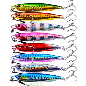 Baits lokt 8 PCSlot Jigging Lure Fishing Metal Spinner Lepel Fish Aas Aas Jigs Japan Tackle Pesca Bass Tuna Trout Set 230307