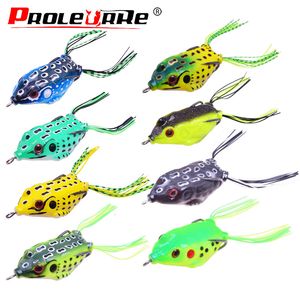 Appâts Leurres 8PCS Couleur Mixte Grenouille Leurre Souple Set Top Water Wobblers Caoutchouc Appâts Artificiels pour Brochet Serpent Tête Gear Leurres Kit De Pêche 230715