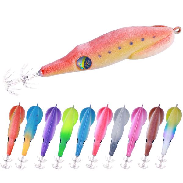 BAITS LURS 9,5 cm 6G Fishing Squid Jig Crochet crevettes Jigs Simulation Octopus Pike Carp Bass Pesca Fishingtackle Calama Box Kit 230504