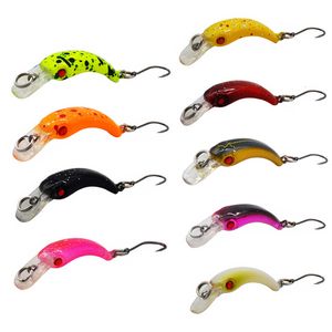 Aas Lokt 9 stuks/batch van mini drijvende Minnow visaas 3.8 cm 1.5g kunstmatige harde aas crank aas swingende apparaat forel bas hengel 230720