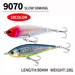 Appâts Leurres 90mm 18g 3D côtier Twitch appât coulant pêche à la truite d'eau salée Isca crayon artificiel Pesca Wobblers carpe poisson 9070 231206