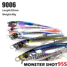 A -lokken lokt 95 mm 40 g winter minnow zinken visserij Lure harde plastic forel kunstmatige aas pesca wobbler voor snoekbas 9006 230530