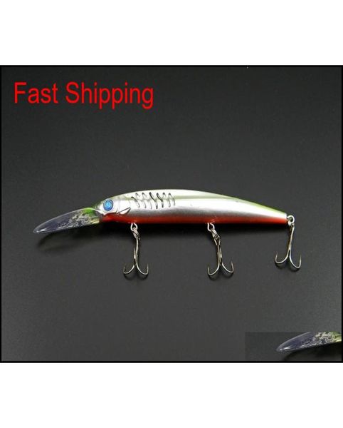 Cebos Señuelos Abs Plástico Lápiz Bamboleo Agua salada Crankbait Señuelos de pesca 145 cm 13 g Minnow Laser Bass Baitfsh Arti pZH haircli9409257