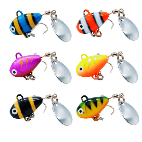 Cebos Señuelos ALASICKA 1 UNIDS 10g 21 cm Metal Mini VIB Con Cuchara Señuelos de Pesca Aparejos Pin Crankbait Vibración Spinner Sinking Bait 230530