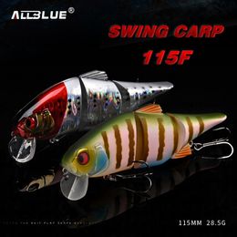 Baits lokt AllBlue Joint Fishing Lure 115 mm 28,5 g zwevende zwembait Lipless Crankbaits Wobbler Minnow Artificial Hard Aas Bass Pike Tackle 230403