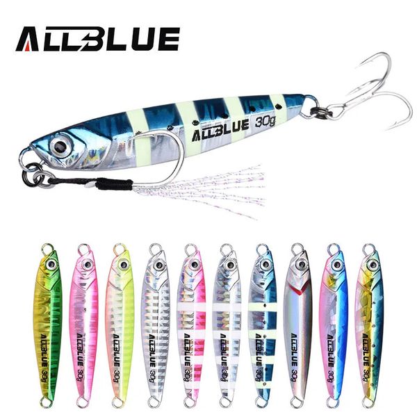 Cebos Señuelos ALLBLUE WAHOO Metal Jig Jigging Spoon 20G 30G Shore Casting Drag Cast Sea Bass Señuelo Cebo artificial Aparejos de pesca 231115