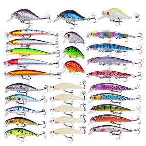 Cebos Señuelos Todopoderoso Conjunto de señuelos de pesca mixtos Cebo duro Minnow Flotante Swing Crankbait Crazy Wobblers Artificial Bionic Crank 230504