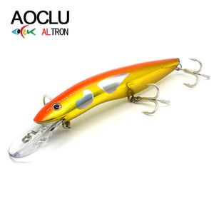 Appâts Leurres AOCLU Flottant Minnow 125mm 26g Appât Dur Jerkbait Hochet 1PC Fil Pour Deep Sea Boat Rock Lure 4X Treble Hooks Japon Qualité 230619