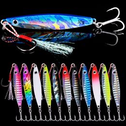 Cebos Señuelos Aorace 12 piezas Cuchara de metal Jigs Carp Fishing Lure 7g 12g 17g 22g 30g 40g Crankbait Jig Wobbler Bait Sea Pesca 230204