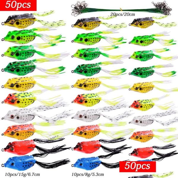 BAITS LURS AORACE 5G-15G FROG FROG Soft Fishing Double Crochets Top Water Ray Artificiel Minnow Crank Bait SILE WOBBLBLER DROP DIVROY