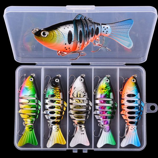 Cebos Señuelos Aorace 5pcs Hundimiento Wobbler Set Crankbaits Kit de pesca Cebo artificial Señuelo duro Swimbait Pike Wobblers para Bass Tackle 230602