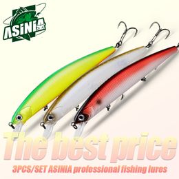 Aas Lokt ASINIA 3pcsset 13cm 21g SP depth1.8m Top vissen lokt Wobbler harde aas kwaliteit professionele minnow voor visgerei 230619