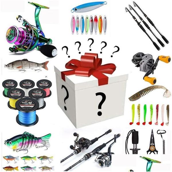 Baits Lures Baits Leurres Leurre mystère le plus chanceux / Set 100 gagnant de haute qualité Cadeau surprise Boîte aveugle Ensemble de pêche aléatoire 220531 DHSL3