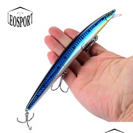 Appâts Leurres Appâts Leurres Vente 1pcs 18cm 24g gros poisson long méné pêche en mer leurre appât yeux 3D crochets solides pour 230905 drop livraison Dhfkd