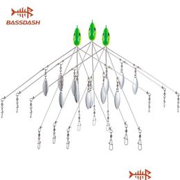 Cebos Señuelos Bassdash 3Pcslot Alabama Rig Head Natación Cebo Paraguas Señuelo de pesca 5 brazos Bass Group Extender 18G 220702 Drop Deliver Dh7Nr