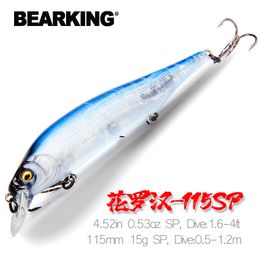 Aas Lokt BEARKING 115mm 15g SP Tungsten gewicht systeem Top vissen lokt minnow crank wobbler kwaliteit visgerei haken voor 230630