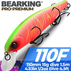 Appâts Leurres BEARKING Riprizer 110 appâts saccadés 11cm 15g plongée 15m Wobblers Carpe Pêche Artificiels 230630