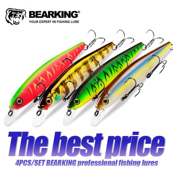 Appâts Leurres BEARKING s 4pcs set 130mm 25g SP Balle de tungstène leurres de pêche méné qualité appâts professionnels modèle crankbaits 230809