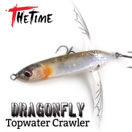 Aas Kunstaas Dragonfly Topwater Crawler Aas 80mm 65g Kunstmatige Oppervlakkige Buzzbait Popper Potlood Stickbait Lokken Voor Bass Fish 231206