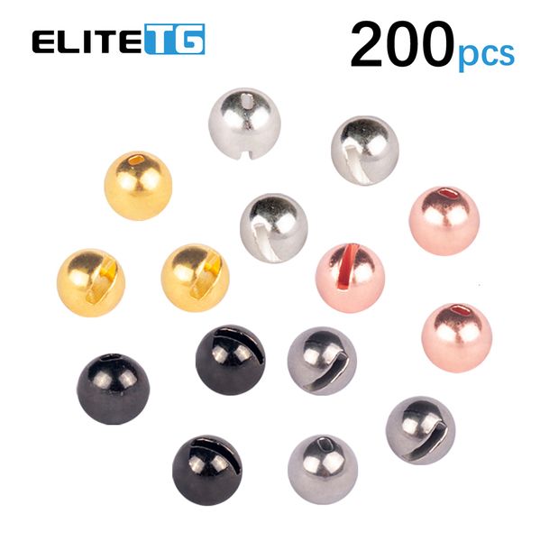 Cebos Señuelos Elite TG 200pcs 1535mm Cuentas ranuradas de tungsteno Material para atar moscas Cabeza de pesca Aleación 230729