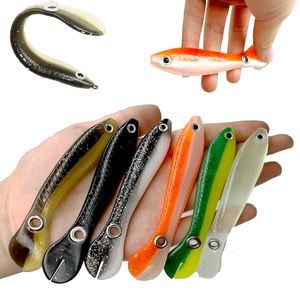 Appâts Leurres Poisson Marche 5pcslot Pêche Souple 2g6g Swing Queue Appât Silicone Petit Loach Artificiel pour Basse Brochet 230911