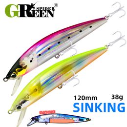 Appâts Leurres Flash Blade Minnow Leurre De Pêche 120mm 38g Naufrage D'eau De Mer D'eau Douce Swimbait De Pêche Wobbler Pour La Traîne Bar Carpe Pesca 230619