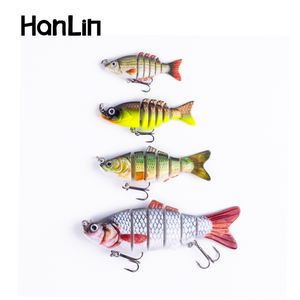 Appâts Leurres Hanlin 567810cm Mini Leurre de Pêche Multi Articulé Swimbait Leurre de Poisson Flexible Bionic Crankbait Naufrage Pesca Pike Bass Tackle 230801