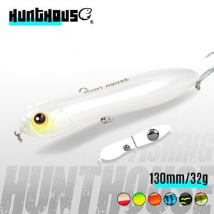 Baits lokt Hunthouse Imakatsu Trairrao Topwater Lure Pencil Long Casting Fishing for Bass Pike Crazy Surface Darter Sound Loud 230307