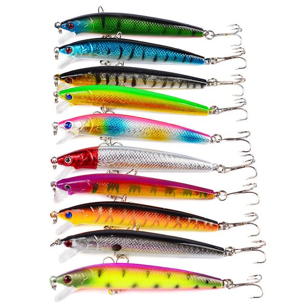 Baits Lures Jerkbait Black Minnow Cebos artificiales Kit de Wobbler para trolling Pike Carp Fishing Lure Set Baubles Cebo duro Swimbait Sea 230331