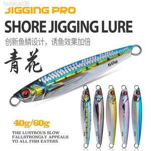 Appâts Leurres JIGGING PRO 40g 60g Shore Jigging Lure 3D Print Real Scale Metal Jigs Fishing Lure HKD230710