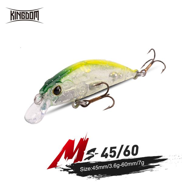 BAITS LUres Kingdom Micro Fly Minnow Fishing Vibrate Sinking Wobbler 45 mm Bruit 60 mm Silence 2 Type Artificiel Hard Bait Trolling Lure 230307