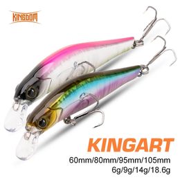 Aas Kunstaas Kingdom Sinking Minnow Zoutwatervissen Crankbait Harde Goede Actie Wobblers Kunstmatige Forel Lokken Voor Zeebaars 231017