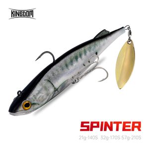 A -lokken lokt Kingdom Spinner Fishing Big Soft Swim with Lepel on Tail Sinking Action 3D Printing 140mm 170 mm 205 mm Lure 230505