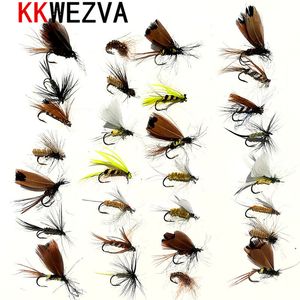 Appâts Leurres KKWEZVA 30 pièces leurre de pêche beurre mouche insectes différents styles saumon mouches truite unique mouche sèche attirail 230825