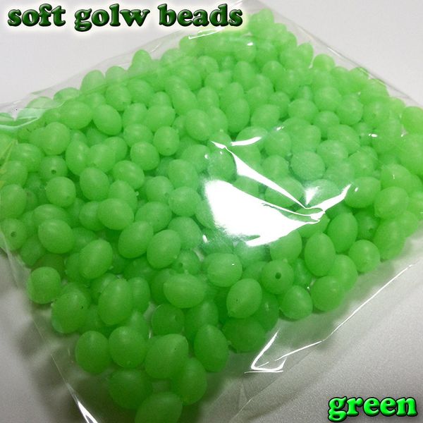Appâts Leurres perles de forme lumineuse couleur vert tendre qualité premium taille 3 4 4 6 5 8 6 8 6 10 7 10 8 12mm 1000pcs lot 230704