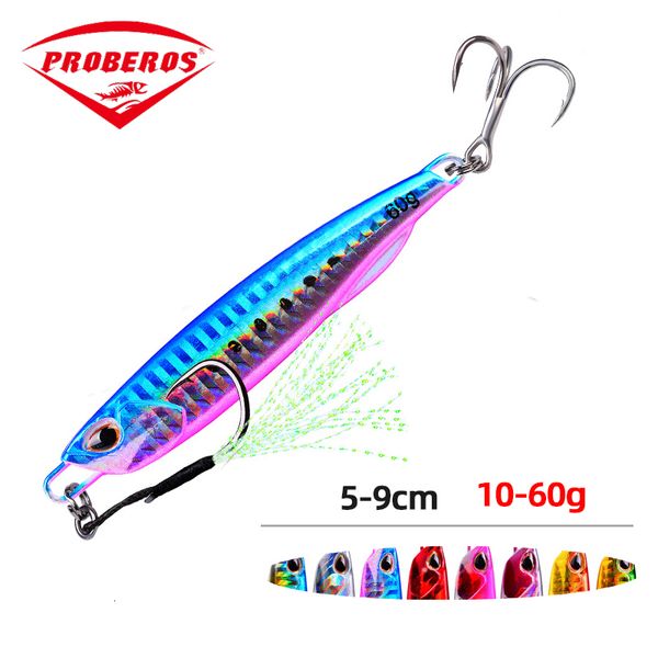 Appâts Leurres Métal Jig Pêche Leurre Poids 10g60g Traîne Dur Appât Basse Tackle Truite Jigging Jigs Eau Salée 230911