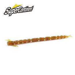 Baits lokt nieuwe Super Continent Blood Cell Teez Larve Larve Soft Bait Luya Soft Aas gek 55 mm/80 mm Swingende larve240517