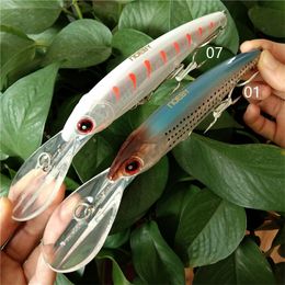 NOEBY 2 pièces 12cm 30g 14cm 50g 16cm 70g leurre de pêche à la traîne Wobbler ensemble MINNOW appât dur matériel de pêche à la traîne NBL9046 230309