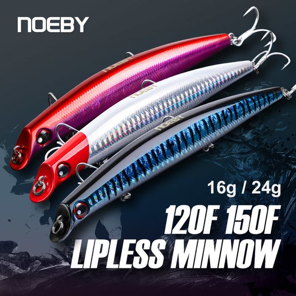 Appâts Leurres Noeby 3pcs Sasuke Lipless Minnow Fishing 12cm 16g 15cm 24g Floating Wobblers Artificiel Dur pour Brochet Leurre 230809