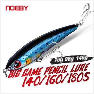 Baits lokt NEBY Sinking Stickbait Pencil Fishing 14cm70g 16cm98g 18cm145G Wobbler kunstmatig hard aas voor zeentonijn Lure 230307