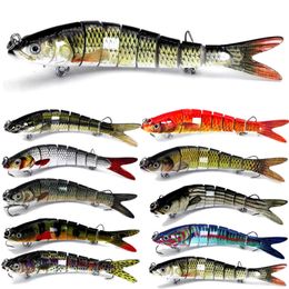 Appâts Leurres Proaovao 7-19g Swimbait Pike Wobblers Crankbait Leurre de pêche Multi-articulés Segment d'appât dur Multi-articulés Leurres artificiels 231201