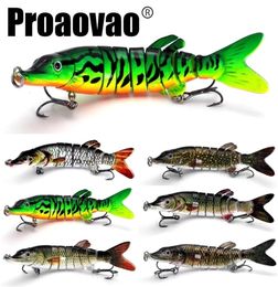 Baits Lures Proaovao 719G Swimbait Pike Wobblers Crankbait Vissen Lure Multi -verbonden hard aas Musky Sinking ISCA 2211164441594