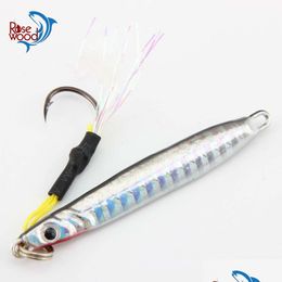 Aas Lokt Palissander 10 Stks/partij 7G 14G Metalen Vissen Lokken 4 Kleuren Jig Hard Jigbait Spinner Jigging zinken Aas Drop Levering Spor Dhytj