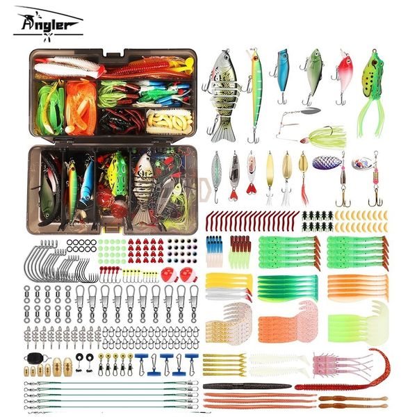 Baits señuelos juego de 340 piezas kit de señuelo de señora con cebo dura capa de engranajes minnow metal cuchara de pico de pico accesorios de tacle 230816