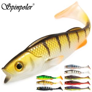 Baits lokt spinpol kracht baars visserij Lure 7cm 11 cm 14 cm zachte aas shad uvactive wiebelende vaartuig rubberen vissen zwembait voor snander 230801