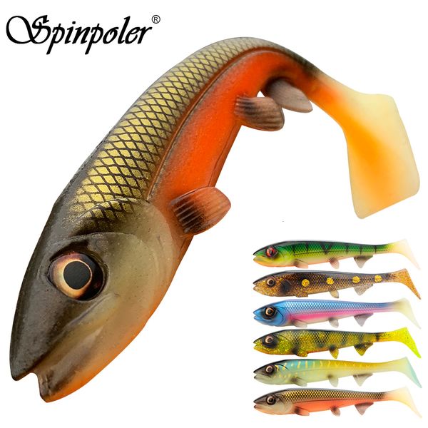 Baits Luros espinilla de espín de 14 cm/18 cm de láminas Lure Lure Swimbait Square Tail para Pike Perch Catfish Zander Soft Artificial Bait Big Game Gear 230812