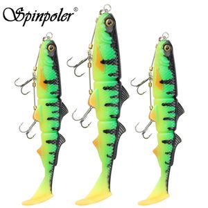 Appâts Leurres Spinpoler Pike Stinger Rig Hook Systerm avec 3D Swimbait Leurre souple Appât de pêche Paddle T Tails pour Zander Big Game Fish 231207