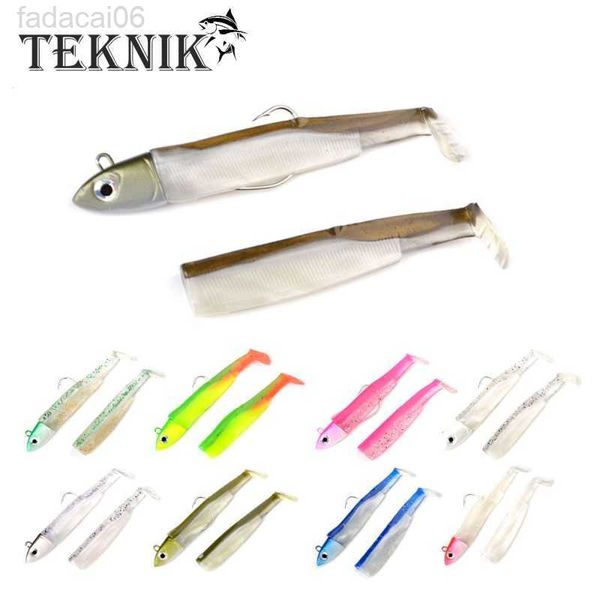 Appâts Leurres TEKNIK Black Minnow Jig Head Leurre de pêche Appât Soft Pike Lure Bass Fishing Shad Soft Bait Boat Code Black Minnow Fishing HKD230710